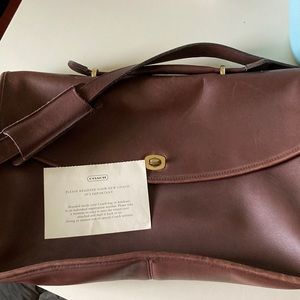 Vintage Coach Briefcase Bag (chocolate)